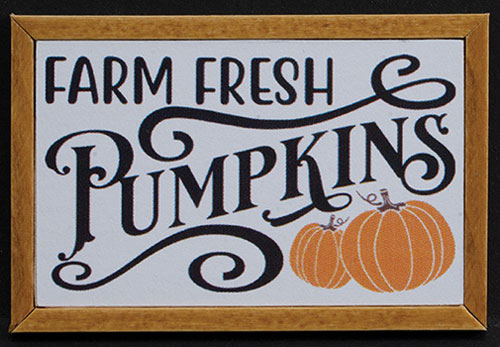 Farm Fresh Pumpkins Picture, Oak Frame